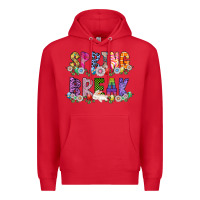 Red SPRING BREAK Premium Hoodie - CowhideDigitalArt