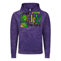 Cloud Purple St. Patrick's One lucky Teacher Vintage Hoodie - OliviaCreatesArt