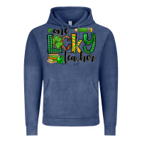 Vintage Denim St. Patrick's One lucky Teacher Vintage Hoodie - OliviaCreatesArt