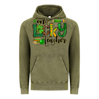 Vintage Olive St. Patrick's One lucky Teacher Vintage Hoodie - OliviaCreatesArt