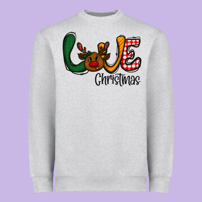 Love Christmas Heavyweight Sweatshirt Designed By Cowhidedigitalart