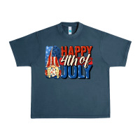 Midnight Navy Happy 4th of july gnome Urban Heavy Tee - CowGirlArtShop