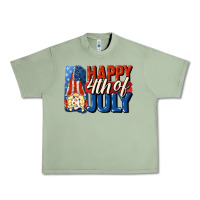 Oil Green Happy 4th of july gnome Urban Heavy Tee - CowGirlArtShop