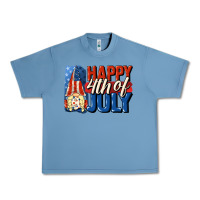 Pebble Blue Happy 4th of july gnome Urban Heavy Tee - CowGirlArtShop