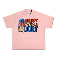 Salmon Happy 4th of july gnome Urban Heavy Tee - CowGirlArtShop