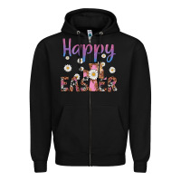 Black happy easter cross Zipper Hoodie - Artiststas