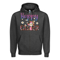 Charcoal Heather happy easter cross Zipper Hoodie - Artiststas