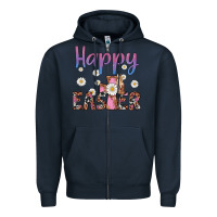 Navy happy easter cross Zipper Hoodie - Artiststas