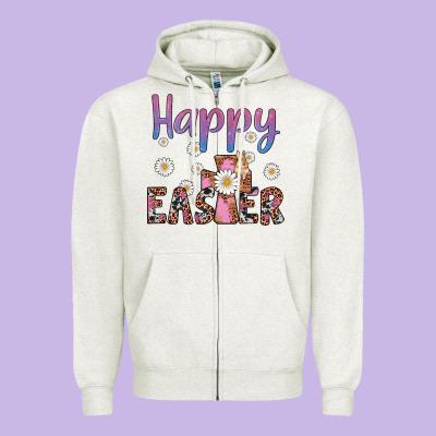 Happy Easter Cross Zipper Hoodie Designed By Artiststas