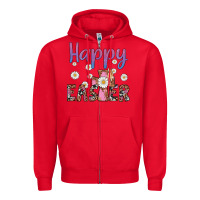 Red happy easter cross Zipper Hoodie - Artiststas