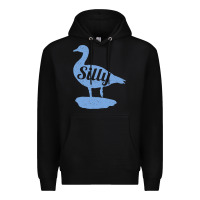 Black Silly Goose Funny Silly Goose Premium Hoodie - longCreatives