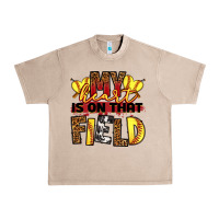 French Oak softball my heart is on that field Urban Heavy Tee - RanaPortraitStore