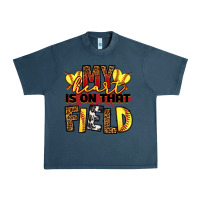 Midnight Navy softball my heart is on that field Urban Heavy Tee - RanaPortraitStore