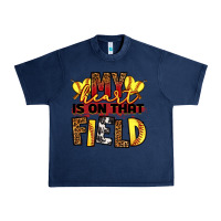 Navy softball my heart is on that field Urban Heavy Tee - RanaPortraitStore