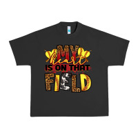 Pigment Black softball my heart is on that field Urban Heavy Tee - RanaPortraitStore