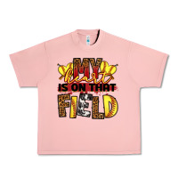 Salmon softball my heart is on that field Urban Heavy Tee - RanaPortraitStore