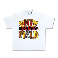 White softball my heart is on that field Urban Heavy Tee - RanaPortraitStore