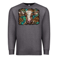 Charcoal Heather Christmas background baby calf Premium Sweatshirt - BarkalooDesign