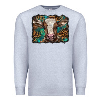Heather Grey Christmas background baby calf Premium Sweatshirt - BarkalooDesign