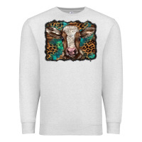 Oatmeal Heather Christmas background baby calf Premium Sweatshirt - BarkalooDesign