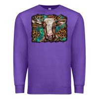 Purple Christmas background baby calf Premium Sweatshirt - BarkalooDesign