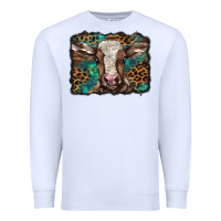 White Christmas background baby calf Premium Sweatshirt - BarkalooDesign