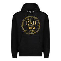 Black Mens One Dad to rule them all  father's day gift Premium Hoodie - longCreatives
