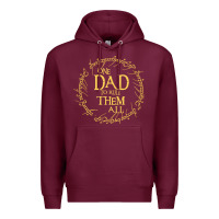 Burgundy Mens One Dad to rule them all  father's day gift Premium Hoodie - longCreatives