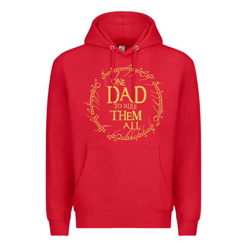 Mens One Dad To Rule Them All  Father's Day Gift Premium Hoodie by longCreatives | Teevron