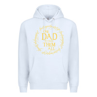 White Mens One Dad to rule them all  father's day gift Premium Hoodie - longCreatives