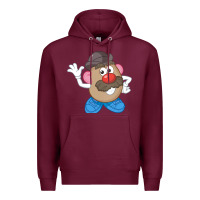 Burgundy Womens Mr. Potato Head Simple Portrait Premium Hoodie - longCreatives