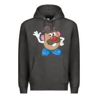 Charcoal Heather Womens Mr. Potato Head Simple Portrait Premium Hoodie - longCreatives