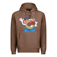 Chestnut Womens Mr. Potato Head Simple Portrait Premium Hoodie - longCreatives