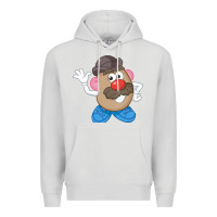 Dove Grey Womens Mr. Potato Head Simple Portrait Premium Hoodie - longCreatives