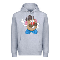 Heather Grey Womens Mr. Potato Head Simple Portrait Premium Hoodie - longCreatives