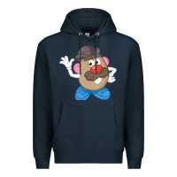 Navy Womens Mr. Potato Head Simple Portrait Premium Hoodie - longCreatives
