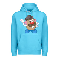 Ocean Blue Womens Mr. Potato Head Simple Portrait Premium Hoodie - longCreatives