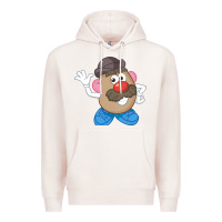 Pale Pink Womens Mr. Potato Head Simple Portrait Premium Hoodie - longCreatives