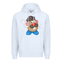 White Womens Mr. Potato Head Simple Portrait Premium Hoodie - longCreatives