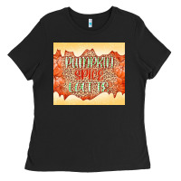 Black Pumpkin spice latte Ladies Tee - NancyCooperArtShop