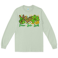 Matcha St. Patrick's Day Peace love luck Long Sleeve Tee - OliviaCreatesArt