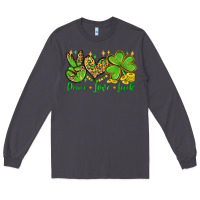 Smoke St. Patrick's Day Peace love luck Long Sleeve Tee - OliviaCreatesArt