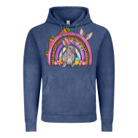 Vintage Denim Easter rainbow Vintage Hoodie - OliviaCreatesArt