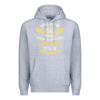 Heather Grey Mens Vintage 1950s Built In The 50s Fifties Funny 70th Birthday Premium Hoodie - longCreatives