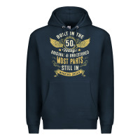 Navy Mens Vintage 1950s Built In The 50s Fifties Funny 70th Birthday Premium Hoodie - longCreatives