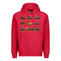 Cardinal Top Ten Best WW2 Tanks M4 Sherman Panzer IV Tiger II T34 Premium Hoodie - longCreatives