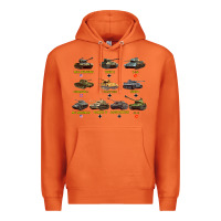 Carrot Top Ten Best WW2 Tanks M4 Sherman Panzer IV Tiger II T34 Premium Hoodie - longCreatives