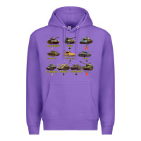 Purple Top Ten Best WW2 Tanks M4 Sherman Panzer IV Tiger II T34 Premium Hoodie - longCreatives