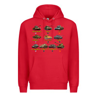 Red Top Ten Best WW2 Tanks M4 Sherman Panzer IV Tiger II T34 Premium Hoodie - longCreatives