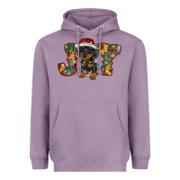Lavender dachshund puppy christmas joy Heavyweight Hoodie - BarkalooDesign